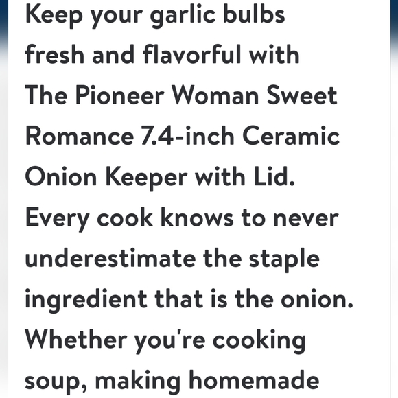 ❤️ New Pioneer Woman Sweet Romance Teal Gingham Onion Keeper with Lid - Picture 2 of 8